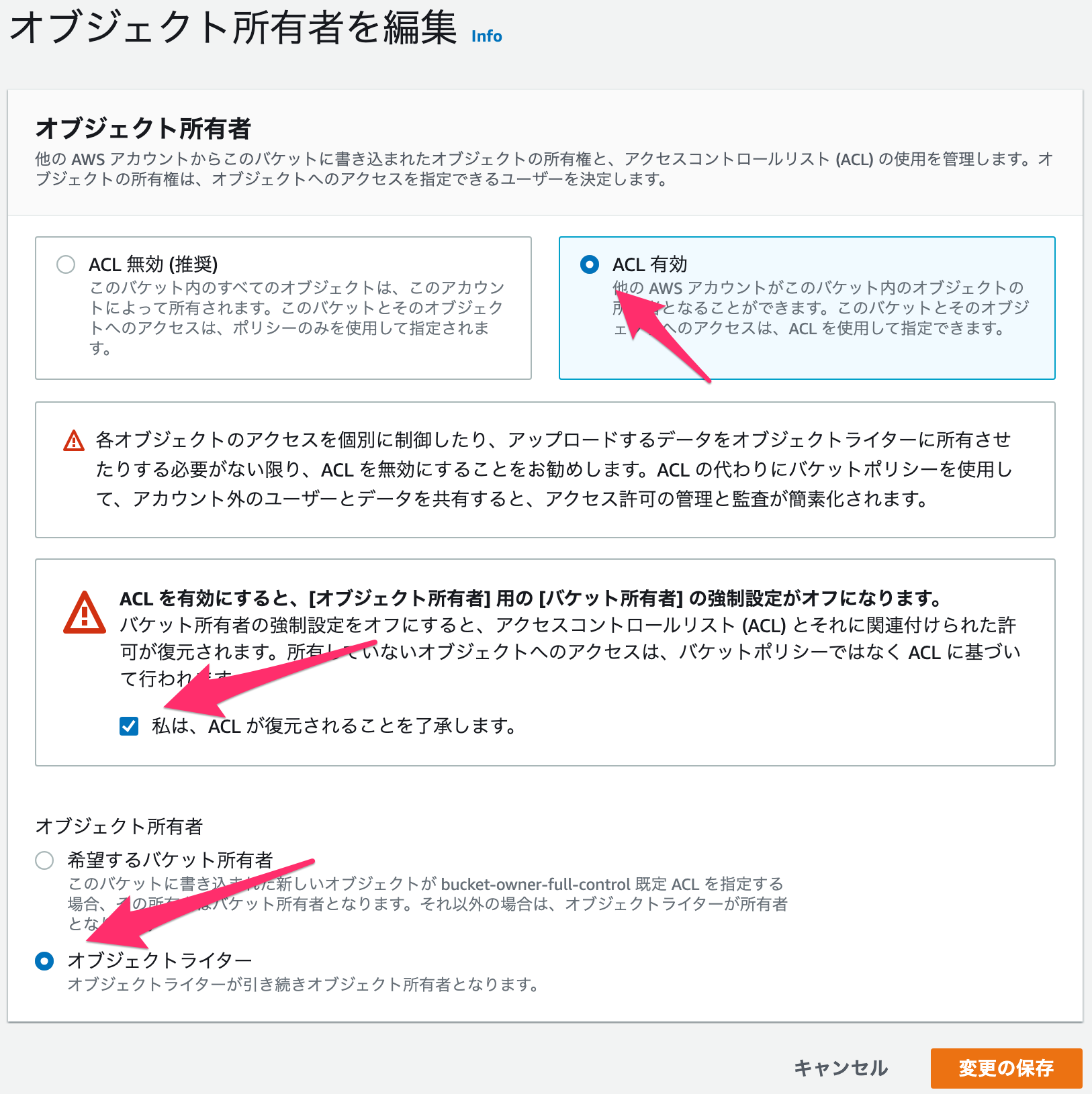 オブジェクトライター所有権